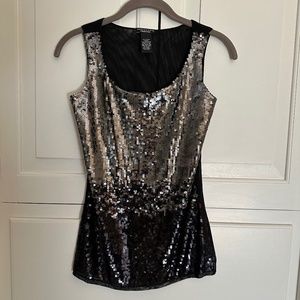 Shimmery Shiny Sequin Blank Tank Top